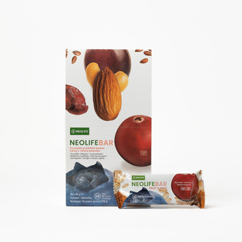 NeoLifeBar, mellommåltidsstang, frukt og nøtter